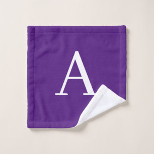 Initial Letter Monogram Modern Style Lila Waschlappen