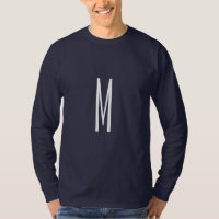 Initial Letter Monogram Modern Style Navy Blue