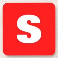 Initial Letter Monogram Modern Style Red White