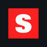 Initial Letter Monogram Modern Style Red White Leinwanddruck<br><div class="desc">Möchten Sie ein Produkt mit den Initialen Ihres Namens besitzen? Es ist sehr einfach,  ästhetisch und attraktiv.</div>