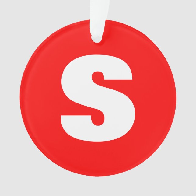 Initial Letter Monogram Modern Style Red White Ornament (Vorderseite)