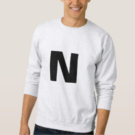Initial Letter Monogram Modern Trendy Personalized Sweatshirt