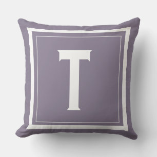 Initial Letter Pillow für Lila Monogramm Kissen