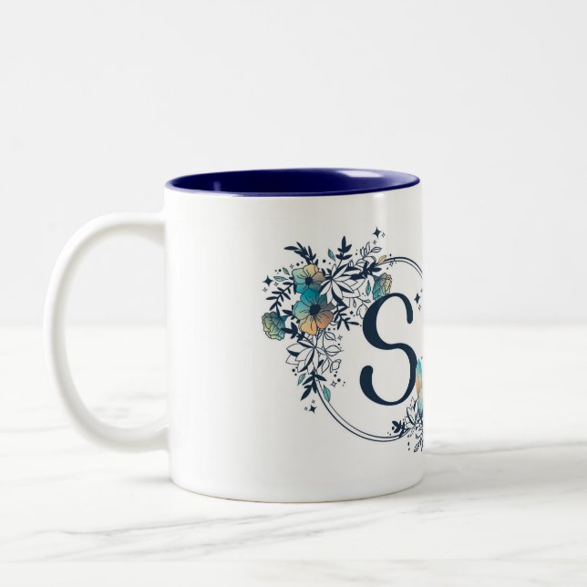 Initial - Letter S Zweifarbige Tasse (Links)