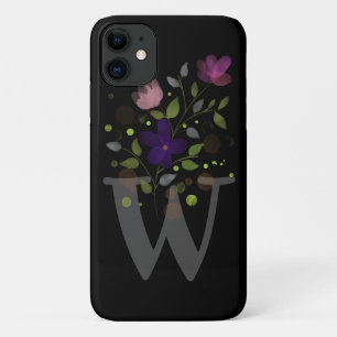 Initial Letter W Plus floral Design Case-Mate iPhone Hülle