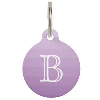 Initial lila Shades Monogram Tiernamensmarke