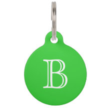 Initial Lime Green White Monogram