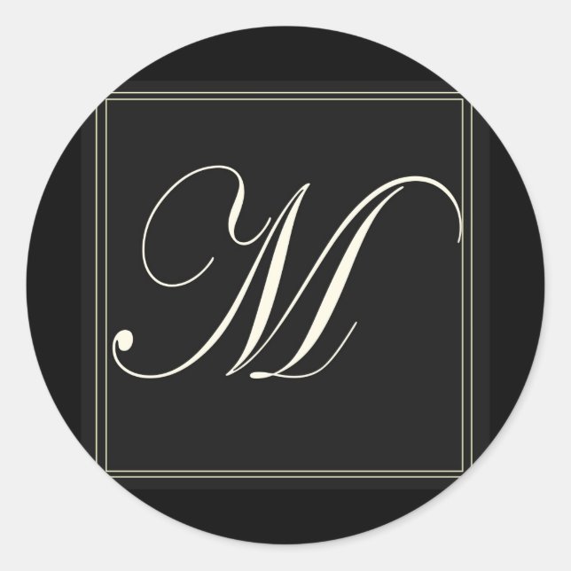 Initial M Aufkleber (Vorderseite)
