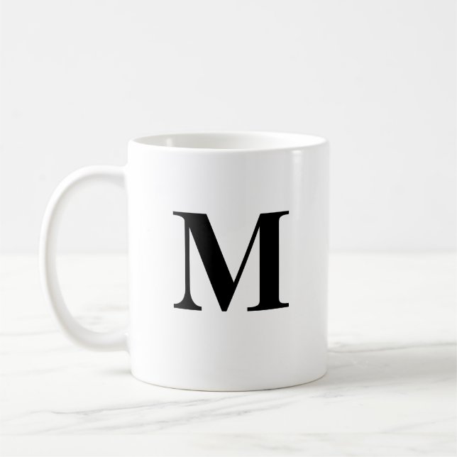 Initial M & Personalisiert Name Kaffeezubereitung  Kaffeetasse (Links)