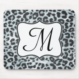 Initial-Maus-Pad des Cheetah Spot Animal Monogram Mousepad