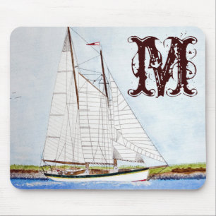 Initial-Maus-Pad für das Segel-Monogramm Mousepad