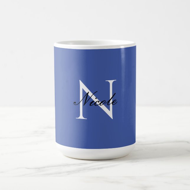 Initial Mit Monogramm handgeschriebener Eigenname  Kaffeetasse (Mittel)