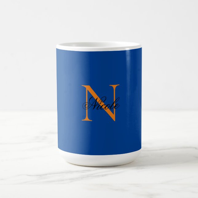 Initial Mit Monogramm handgeschriebener Eigenname  Kaffeetasse (Mittel)