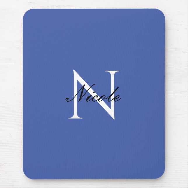 Initial Mit Monogramm handgeschriebener Eigenname  Mousepad (Vorne)