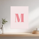 Initial Modern Monogram Poster<br><div class="desc">Letter Initial Modern Monogram. Stilvolle,  personalisierte mit Monogramm Wandkunst.</div>