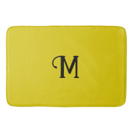 Initial Monogram Citrine Jewel Tone Solid Color Badematte
