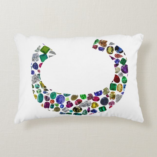 Initial Monogram Letter C Trendy Dekokissen (Vorderseite)