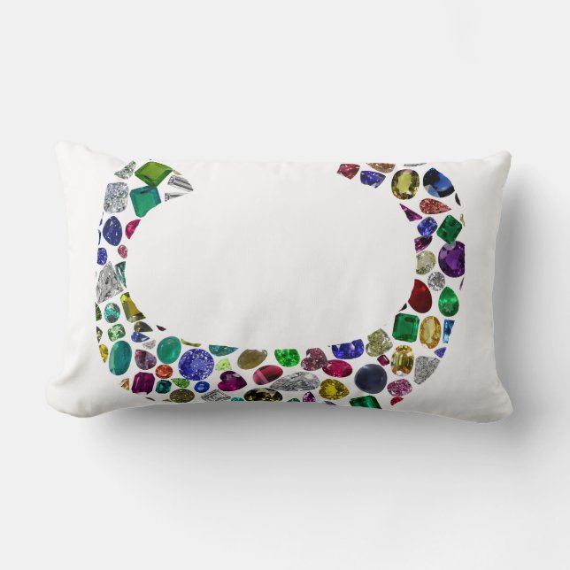 Initial Monogram Letter C Trendy Lendenkissen (Vorderseite)