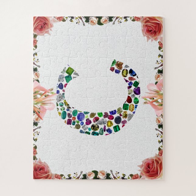 Initial Monogram Letter C Trendy Puzzle (Vertikal)