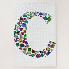 Initial Monogram Letter C Trendy Puzzle