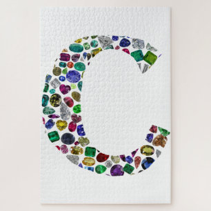 Initial Monogram Letter C Trendy Puzzle