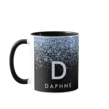 Initial monogramm des modernen Glitzer in Schwarz/