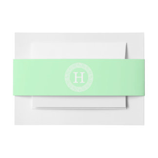 Initial-Monogramm für den kleinen weißen griechisc Einladungsbanderole