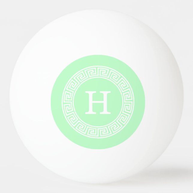 Initial-Monogramm für den kleinen weißen griechisc Tischtennisball (Vorderseite)
