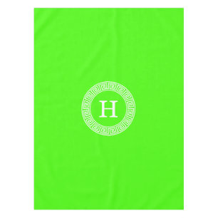 Initial-Monogramm für den Lime Green Wt griechisch Tischdecke