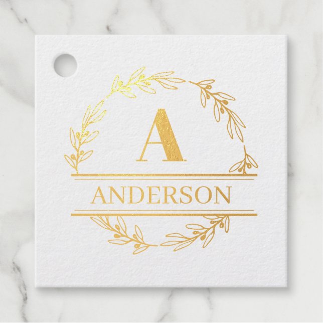 Initial Monogramm für den Namen einer benutzerdefi Geschenkanhänger (Vorderseite)