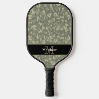 Initial Monogramm für die digitale Camouflage des Pickleball Schläger