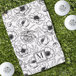 Initial-Monogramm für ein elegantes Muster Golfhandtuch