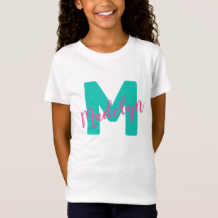 Initial Monogramm für Mädchen mit Personalisiert T-Shirt