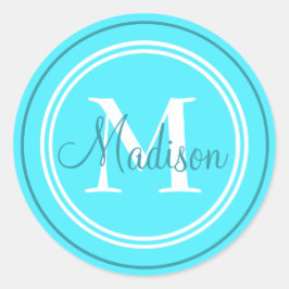 Initial-Monogramm/Name-Umschlag Aufkleber der Prep