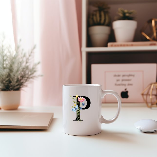 Initial-Monogramm-P-Tasse Kaffeetasse (Von Creator hochgeladen)
