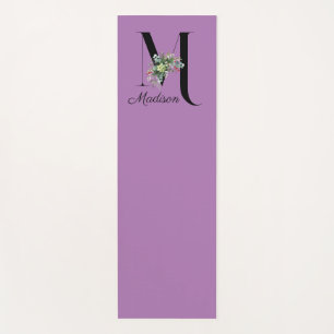 Initial Monogramm Wildblume Lavendel Yoga Mat Yogamatte