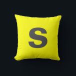 Initial-Neon-Gelb für die benutzerdefinierte Monog Kissen<br><div class="desc">Initial-Neon-Gelb für die benutzerdefinierte Monogramm</div>