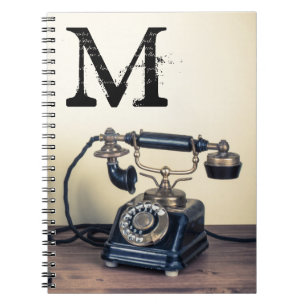 Initial-Notiz-Buch für das Monogramm des Vintagen  Notizblock