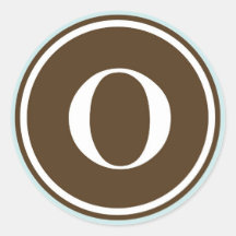 Initial-O-Monogramm-Siegel-Gastgeschenk