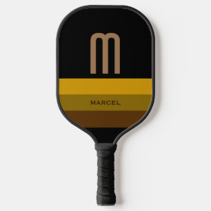 Initial on a Striped and Modern Pickleball Schläger