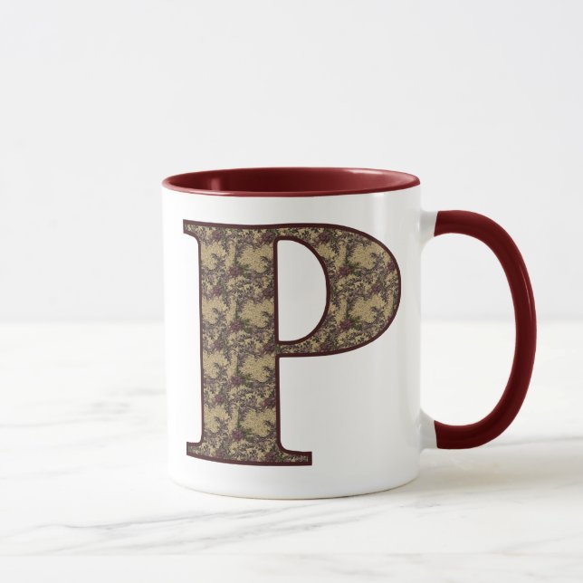 Initial-P-Elegant Tasse (Rechts)