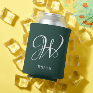 Initial Personalisiert Elegant Emerald Monogram Dosenkühler