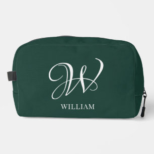 Initial Personalisiert Elegant Emerald Monogram Waschbeutel