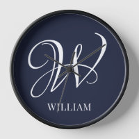 Initial Personalisiert Elegant Navy Blue Monogram