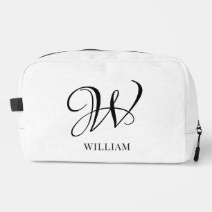 Initial Personalisiert elegant Weißes Monogramm Waschbeutel