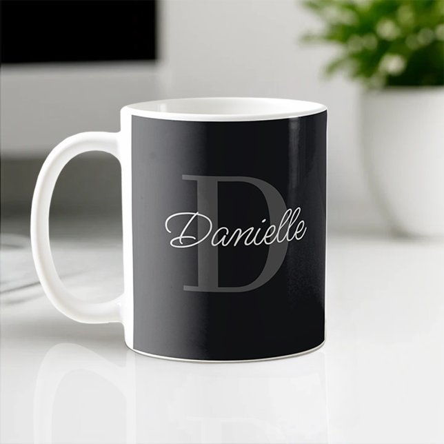Initial personalisiertes Minimalistisches Elegant  Kaffeetasse (Von Creator hochgeladen)