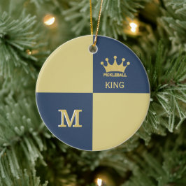 Initial Pickleball Typ King Monogram Keramik Ornament