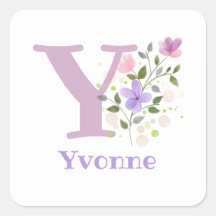 Initial Plus Name Yvonne & Blume Design