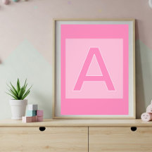 Initial poster letter, Nursery decoration