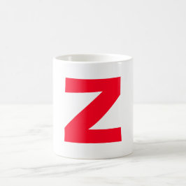 Initial Red Mit Monogramm Handgeschriebener Eigenn Kaffeetasse